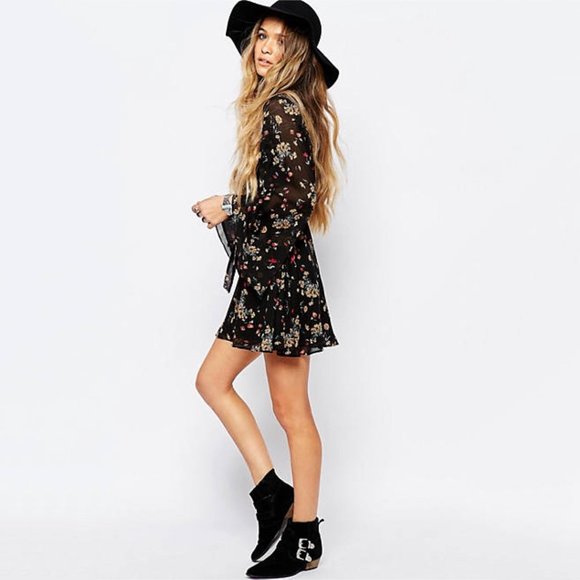 Free People Chiffon Lilou Dress - Picture 3 of 14